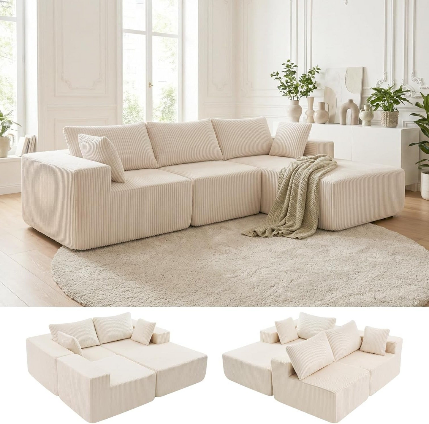 Boneless Sectional - Right Facing Chaise