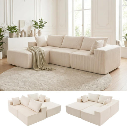 Boneless Sectional - Left Facing Chaise