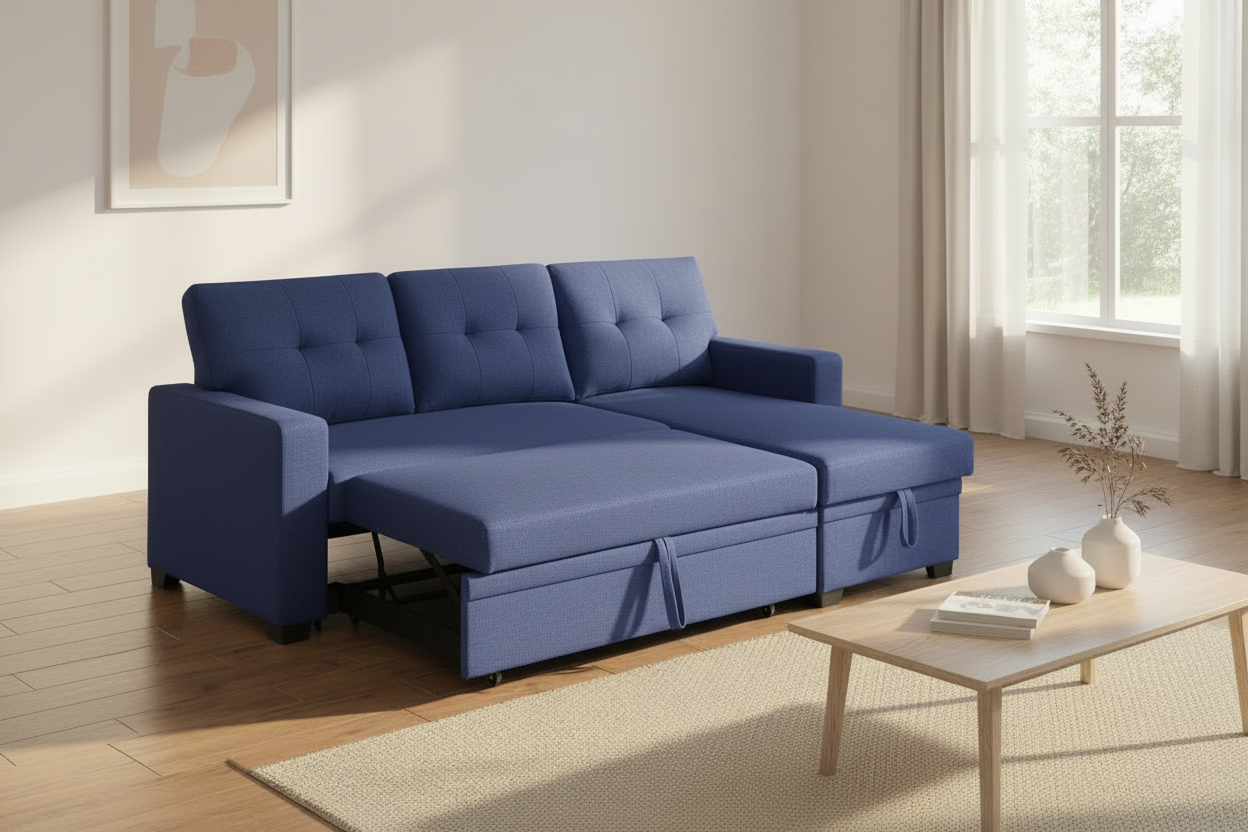 83" Roll-Out Sleeper Sectional