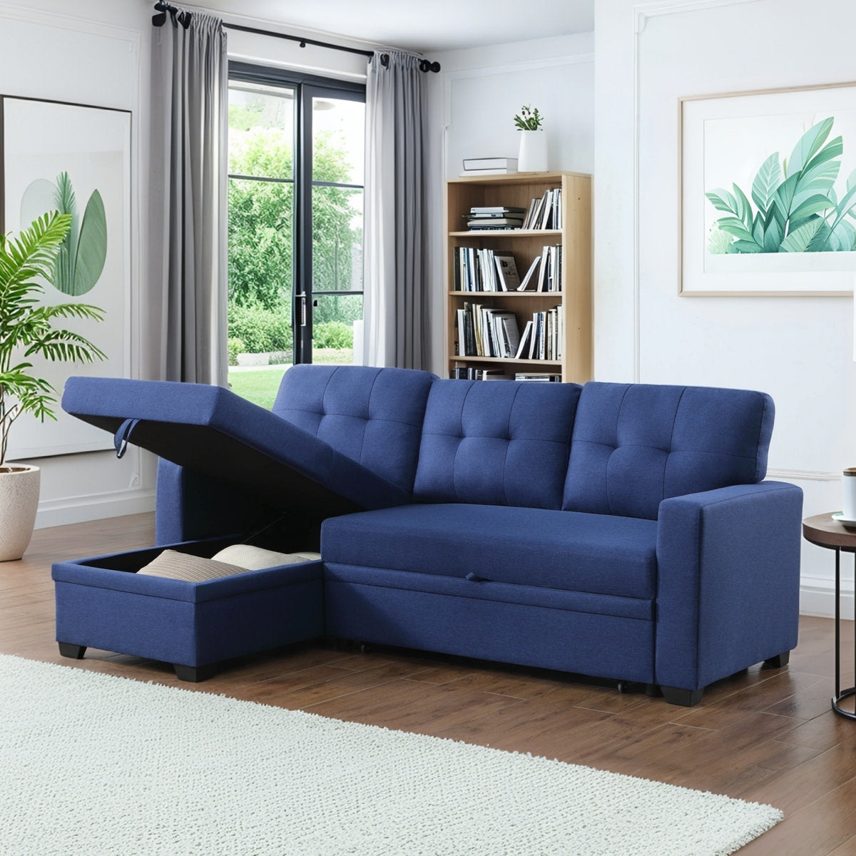 83" Roll-Out Sleeper Sectional
