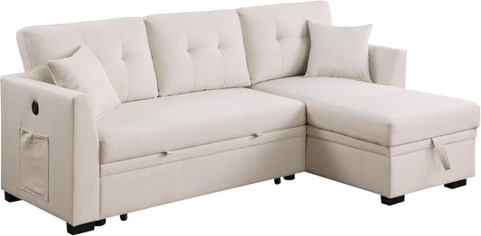 83" Roll-Out Sleeper Sectional