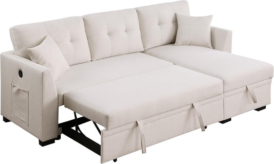 83" Roll-Out Sleeper Sectional