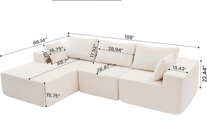 Boneless Sectional - Right Facing Chaise
